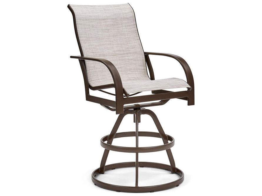 Winston Key West Sling Quick Ship Aluminum Java High Back Swivel Patio