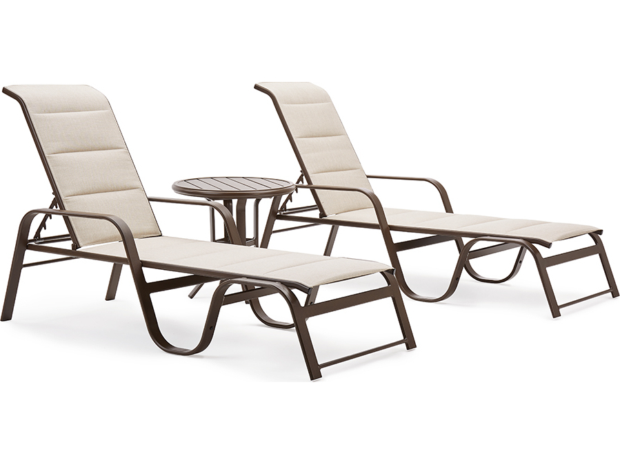 Winston Key West Padded Sling Aluminum Lounge Set WSKWP3PCC