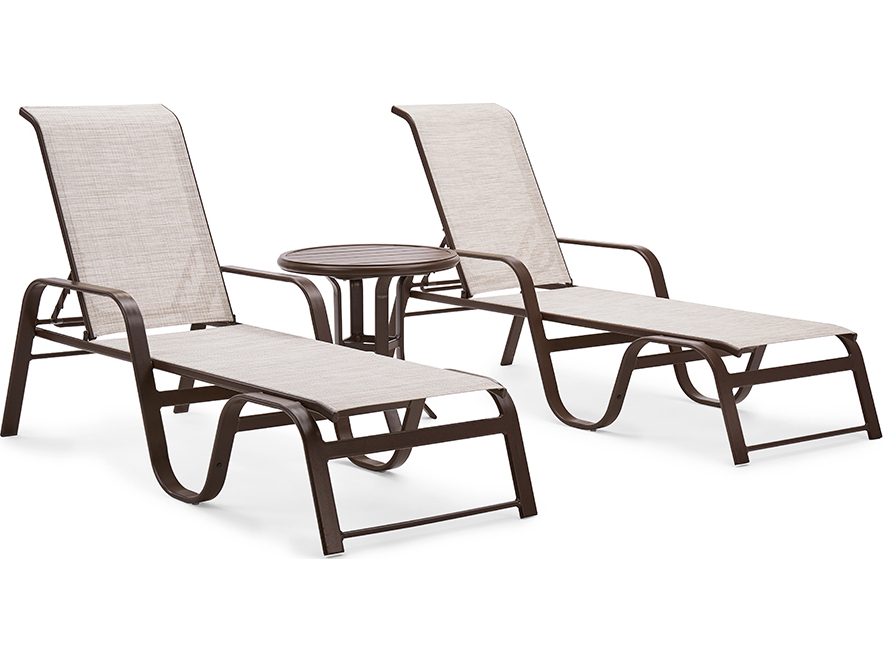 Winston Key West Sling Aluminum Lounge Set WSKWS3PCC