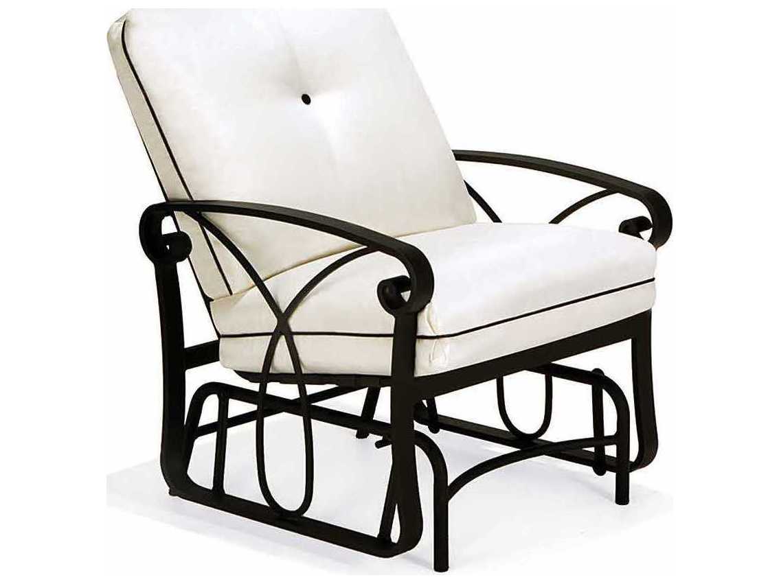 Winston Palazzo Cushion Cast Aluminum Arm Patio Lounge Chair Glider