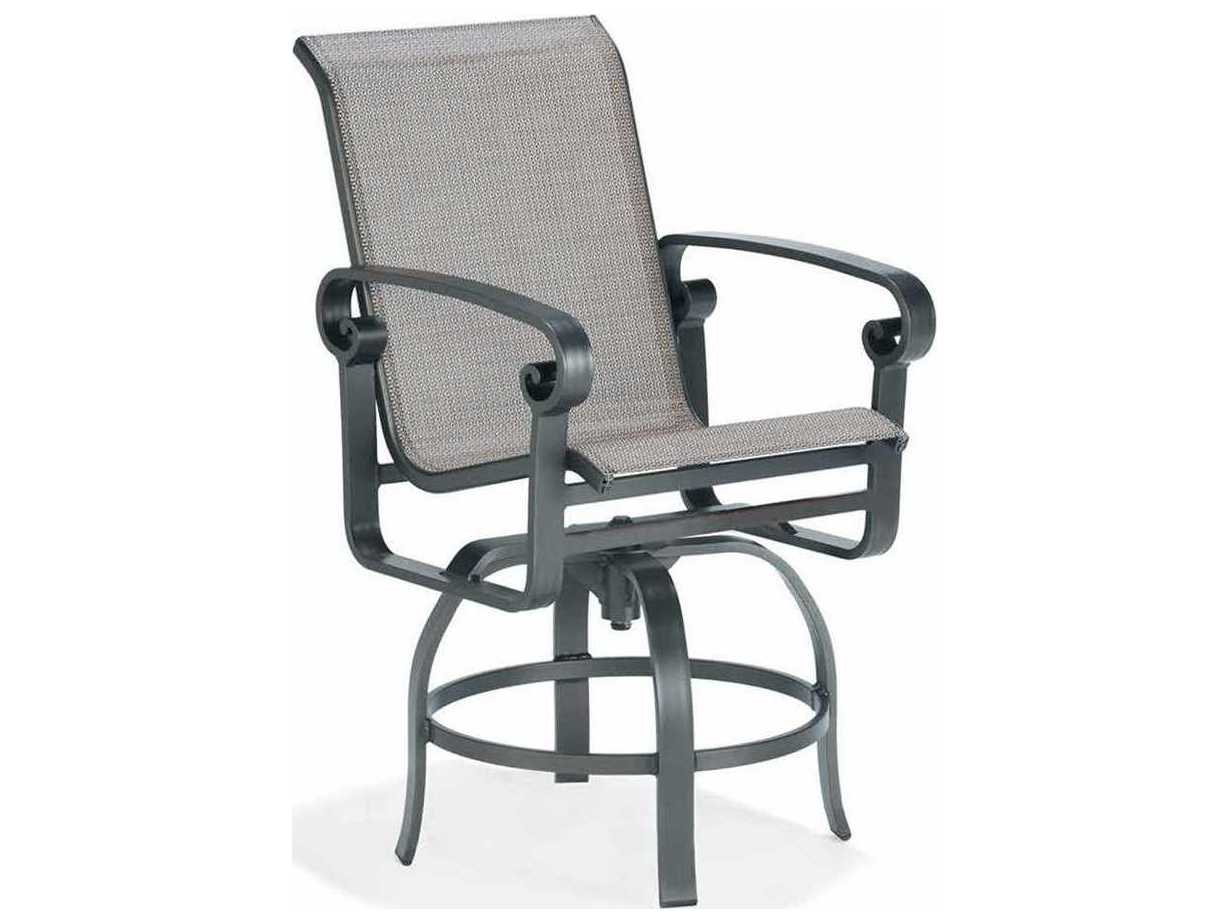 Winston Palazzo Sling Cast Aluminum Arm Swivel Balcony Height Stool