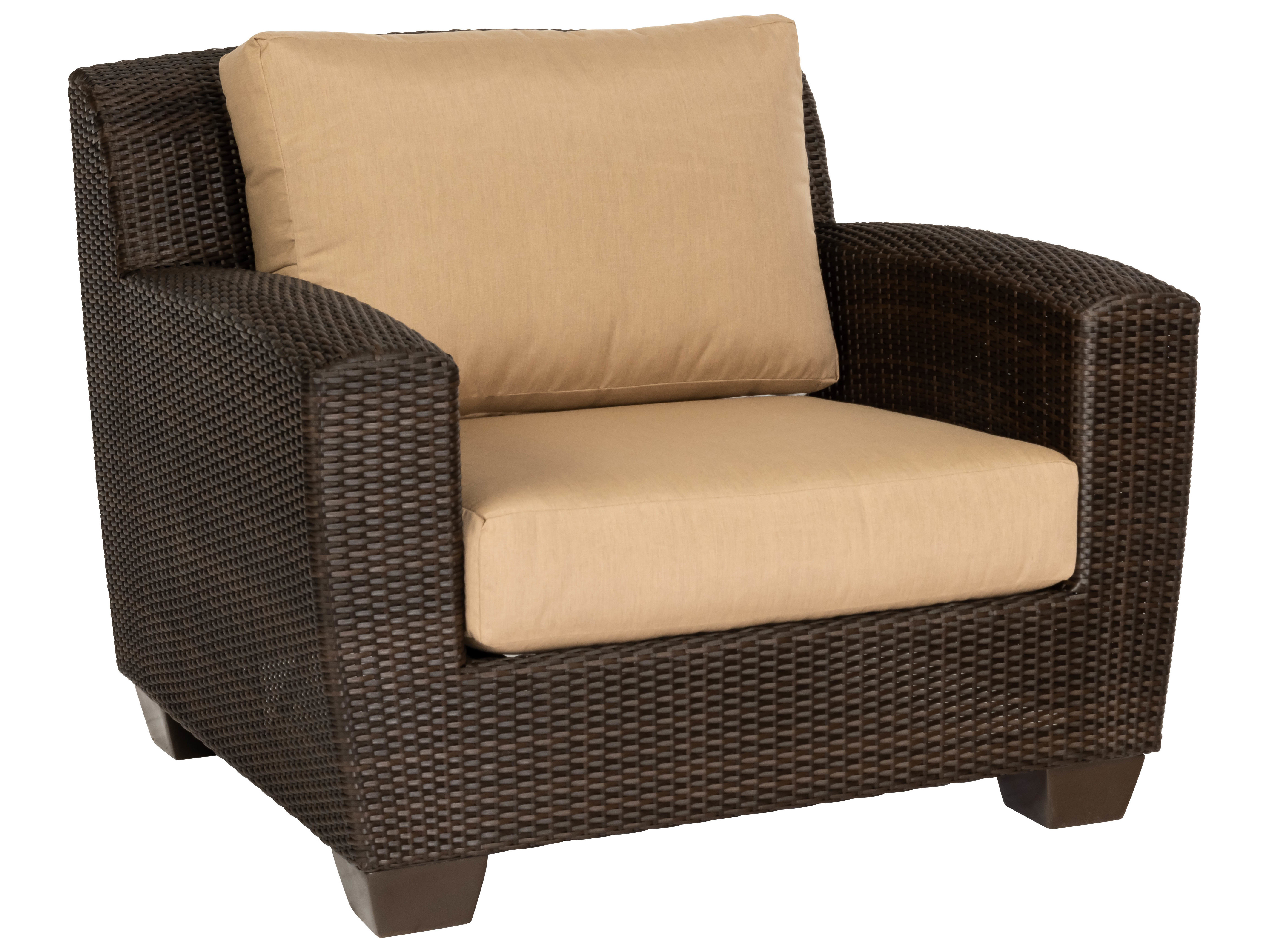 Woodard Whitecraft Saddleback Wicker Outdoor Lounge Chair WTS523011