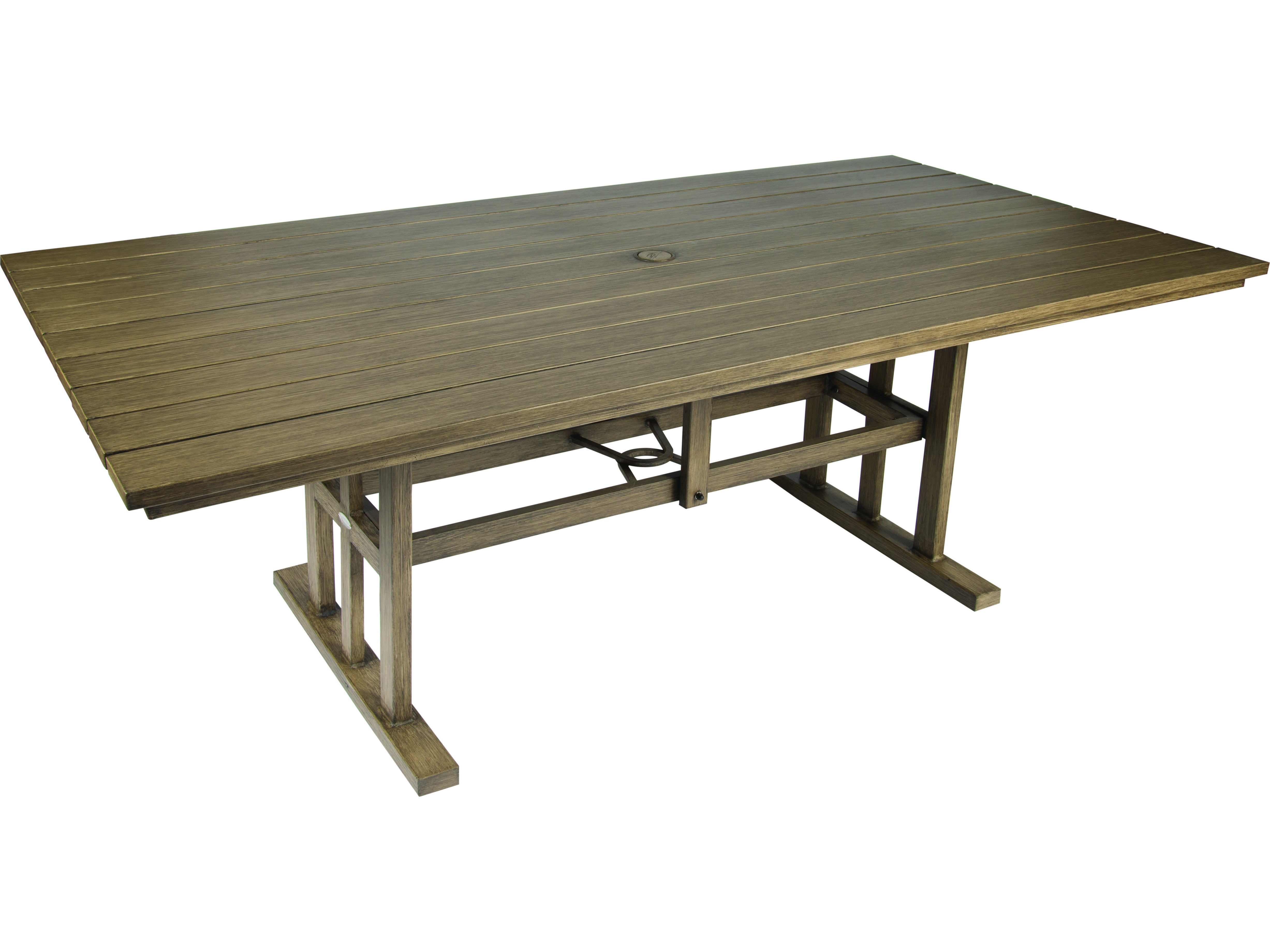 Woodard Whitecraft Augusta Aluminum Woodlands 84''W x 43''D Rectangular