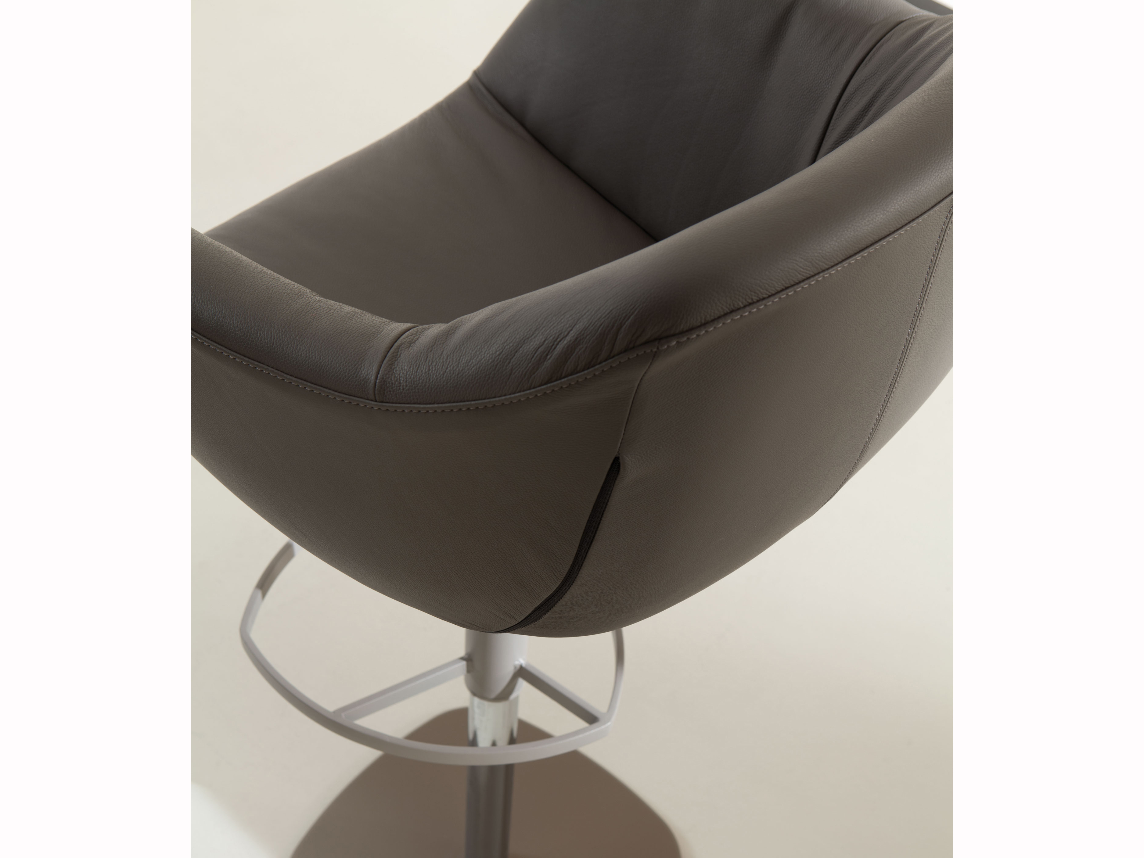 YumanMod Post Leather Adjustable Swivel Upholstered Bar Stool YMOZ030802D