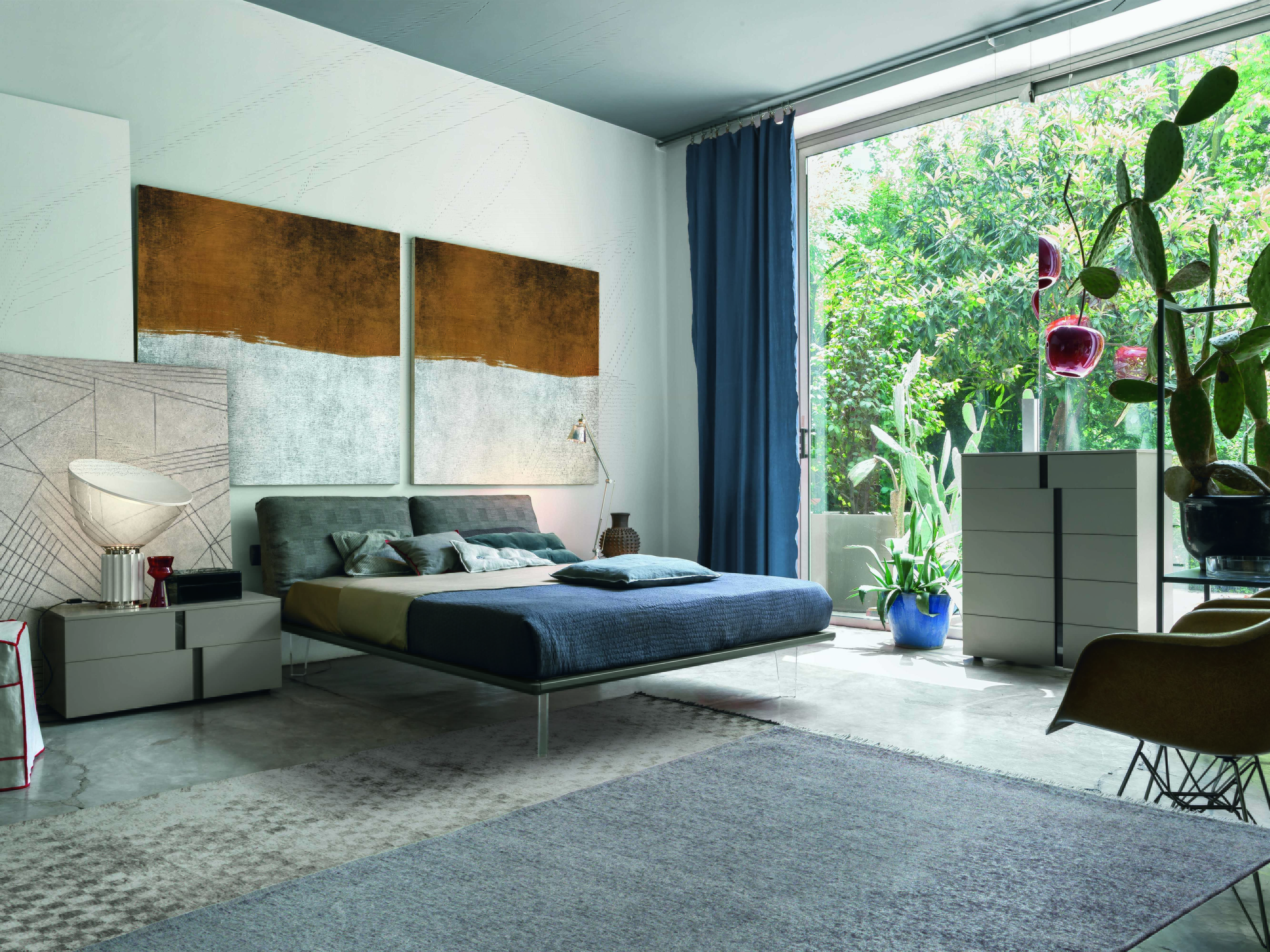 YumanMod Piuma Dark Grey King Queen Platform Bed YMTM041202