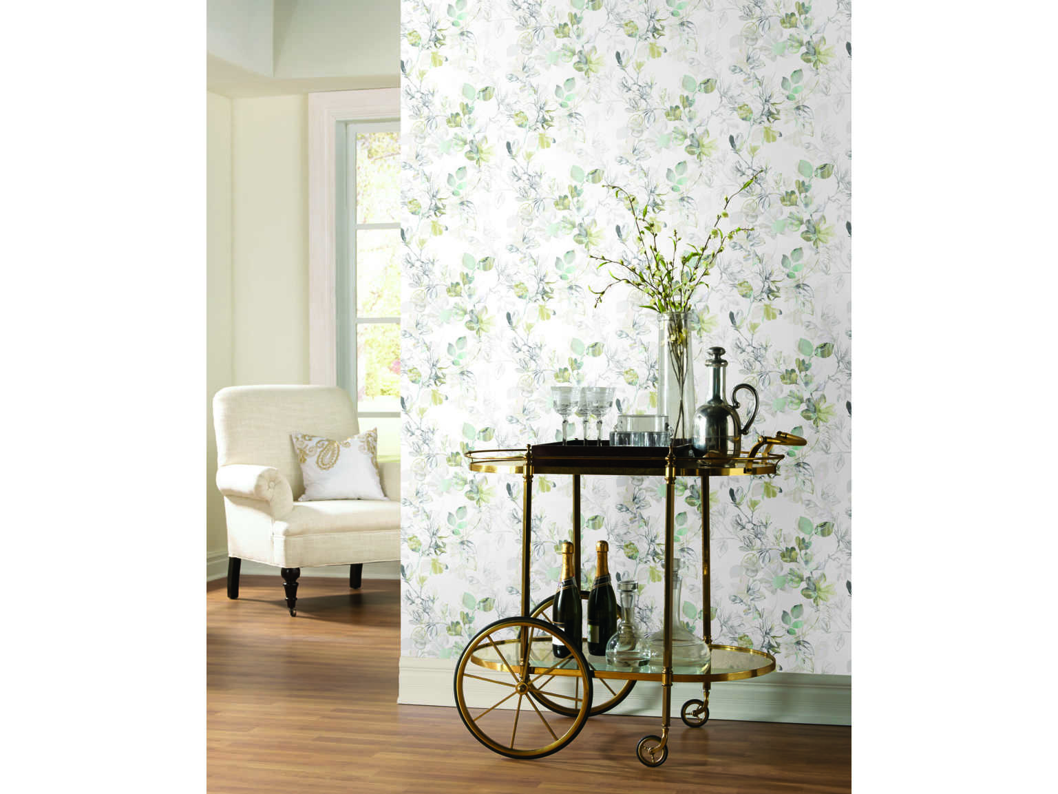 York Wallcoverings Impressionist Green Arbor Vine Wallpaper YWCL2540