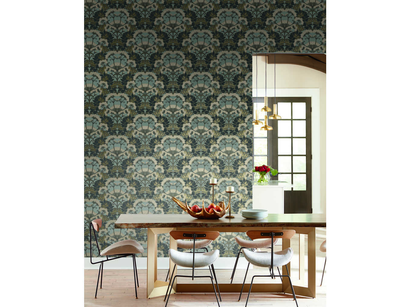 York Wallcoverings Modern Heritage 125th Anniversary Charcoal / Gold