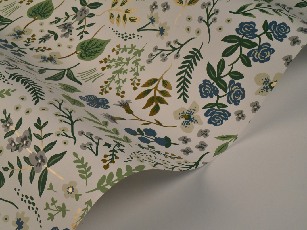 York Wallcoverings Blue / Green Wildwood Wallpaper YWRI5155