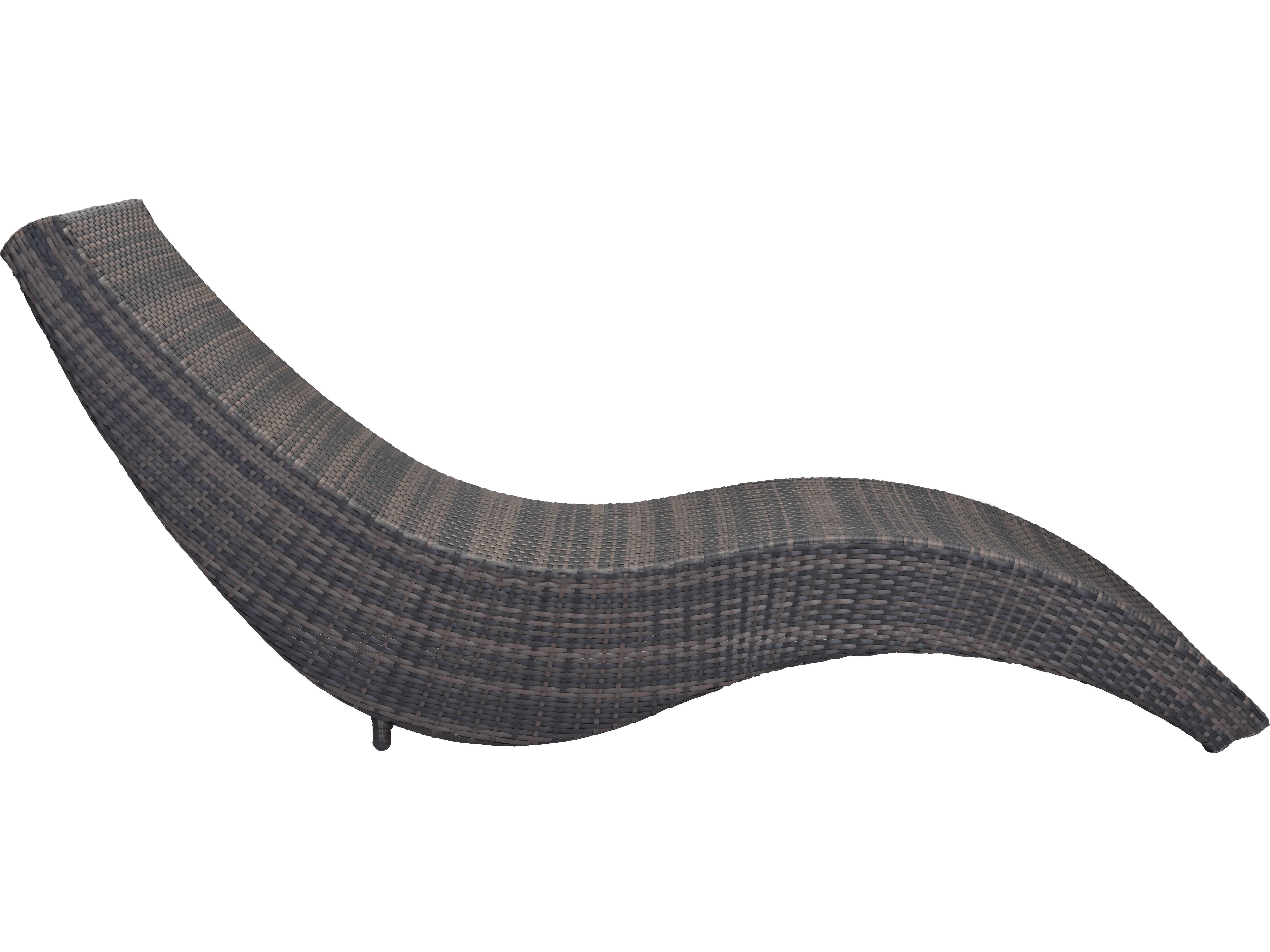 Zuo Outdoor Hassleholtz Beach Aluminum Wicker Beach Chaise Lounge in