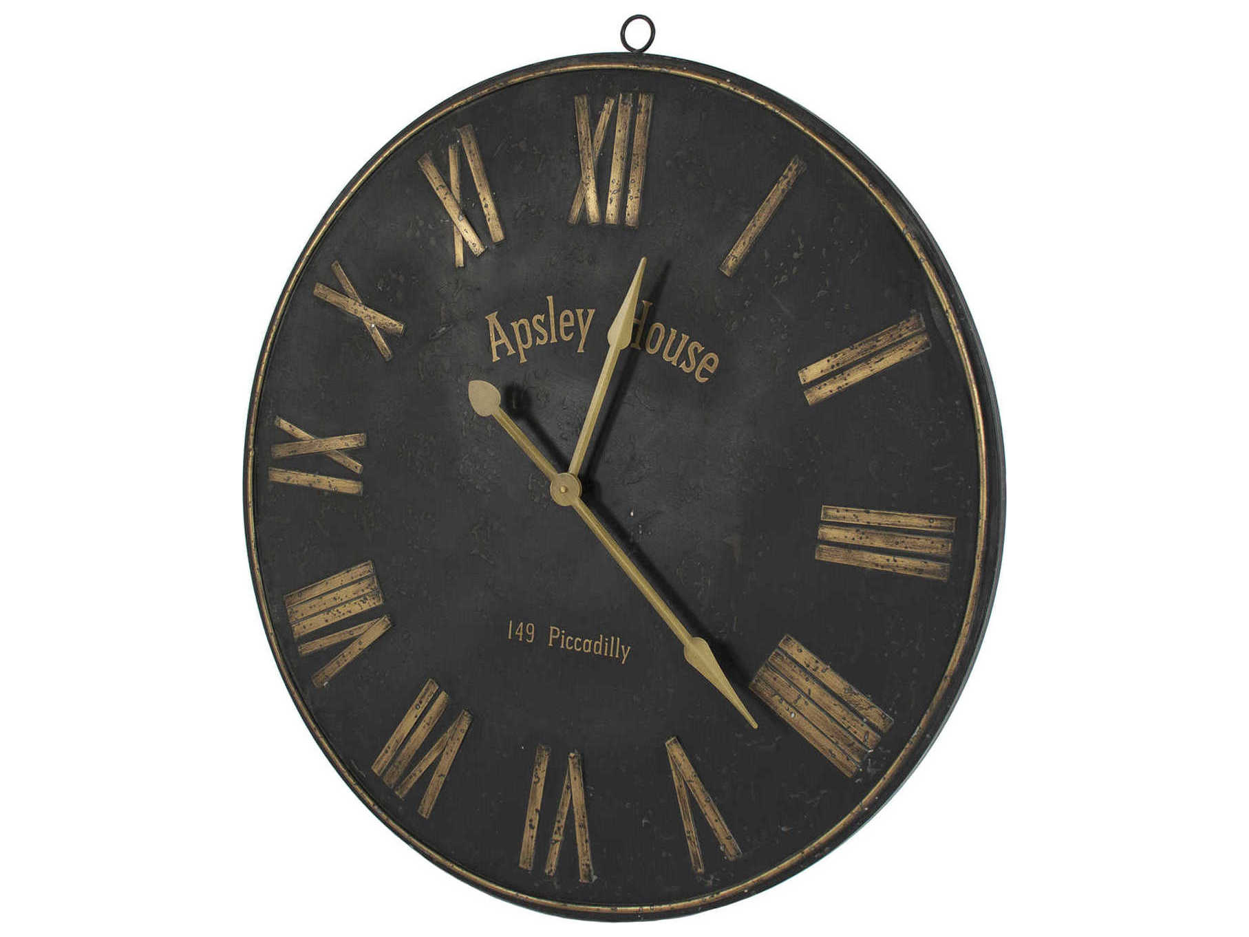 Zentique Black / Gold Iron Wall Clock ZENPC078