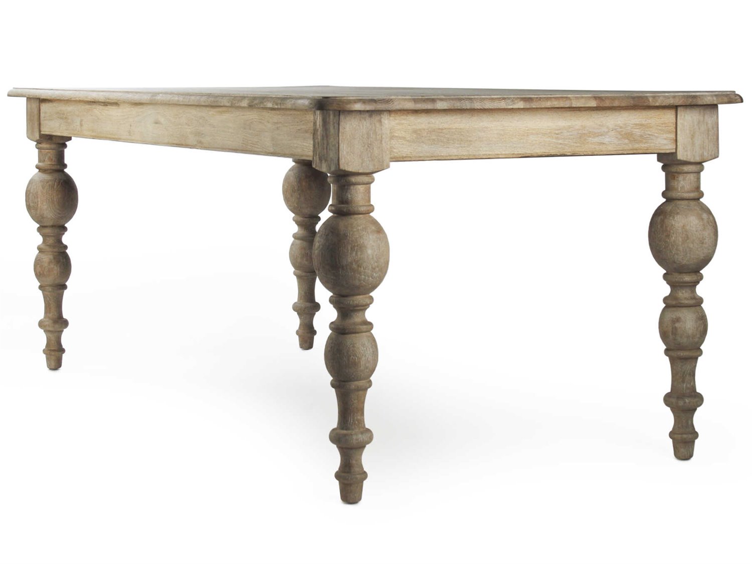 Zentique 79" Rectangular Wood Limed Gray Oak Dining Table ZENT015E272298