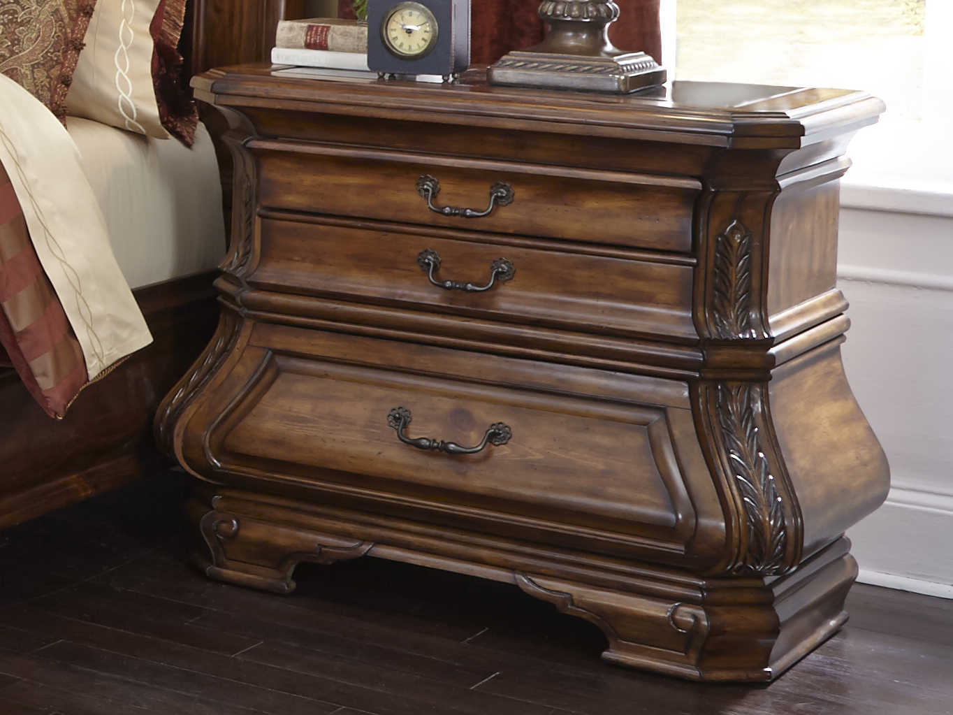 Aico Furniture Michael Amini Tuscano Melange ThreeDrawer Nightstand