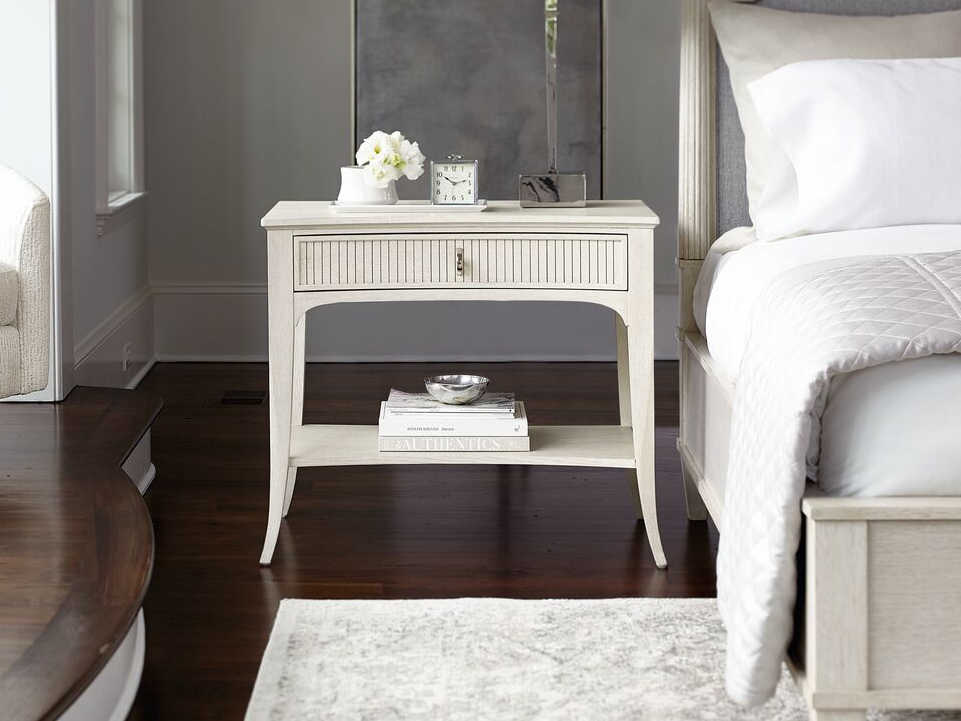 Bernhardt Allure Manor White / Silver Luster OneDrawer Nightstand