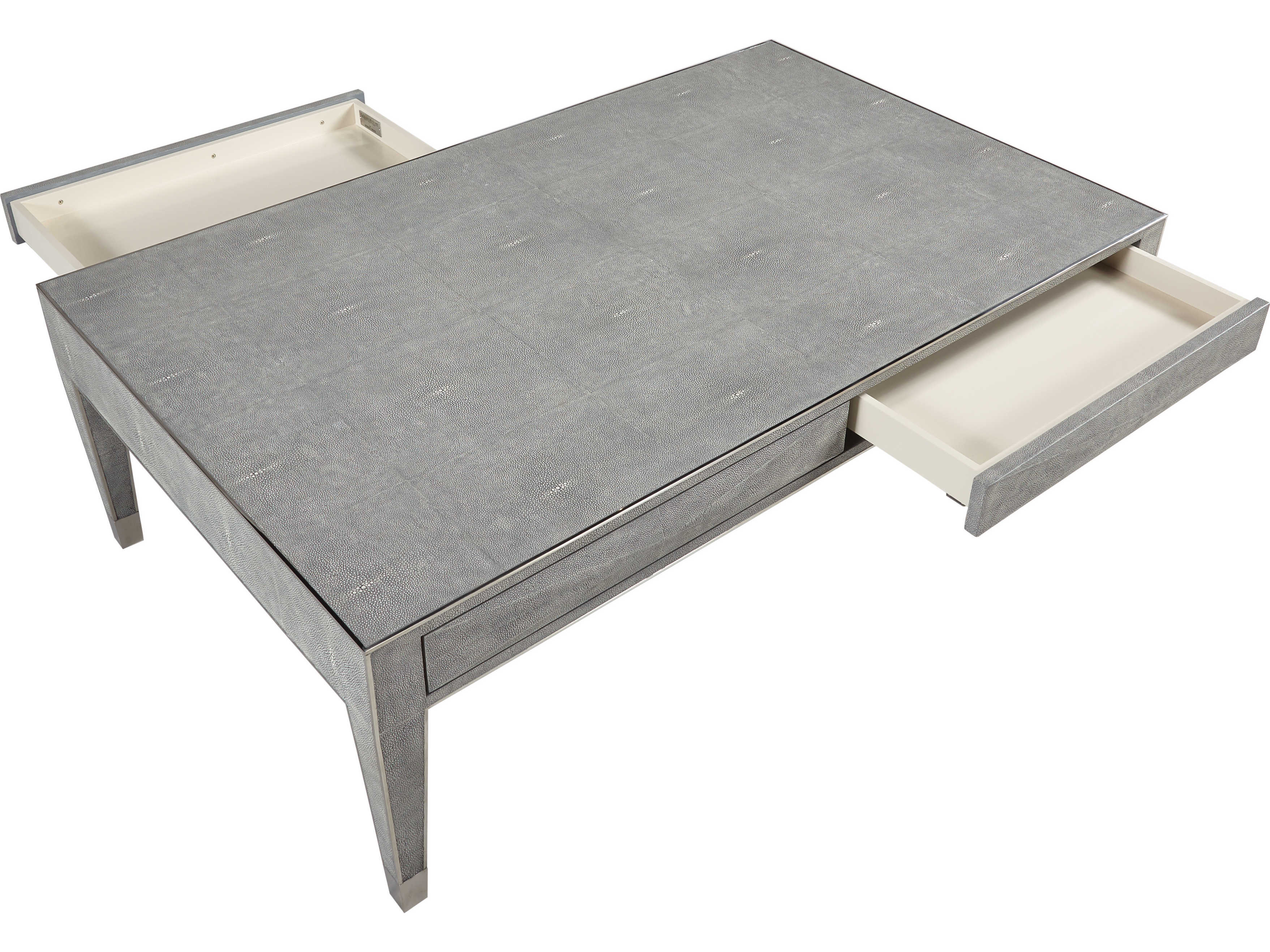 Lillian August Casegoods Dove Grey Shagreen / Stainless