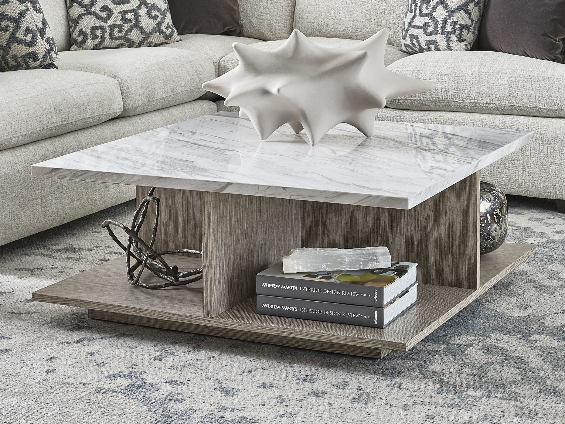 Universal Furniture Modern Pumice / Glacier 40'' Wide Square Coffee