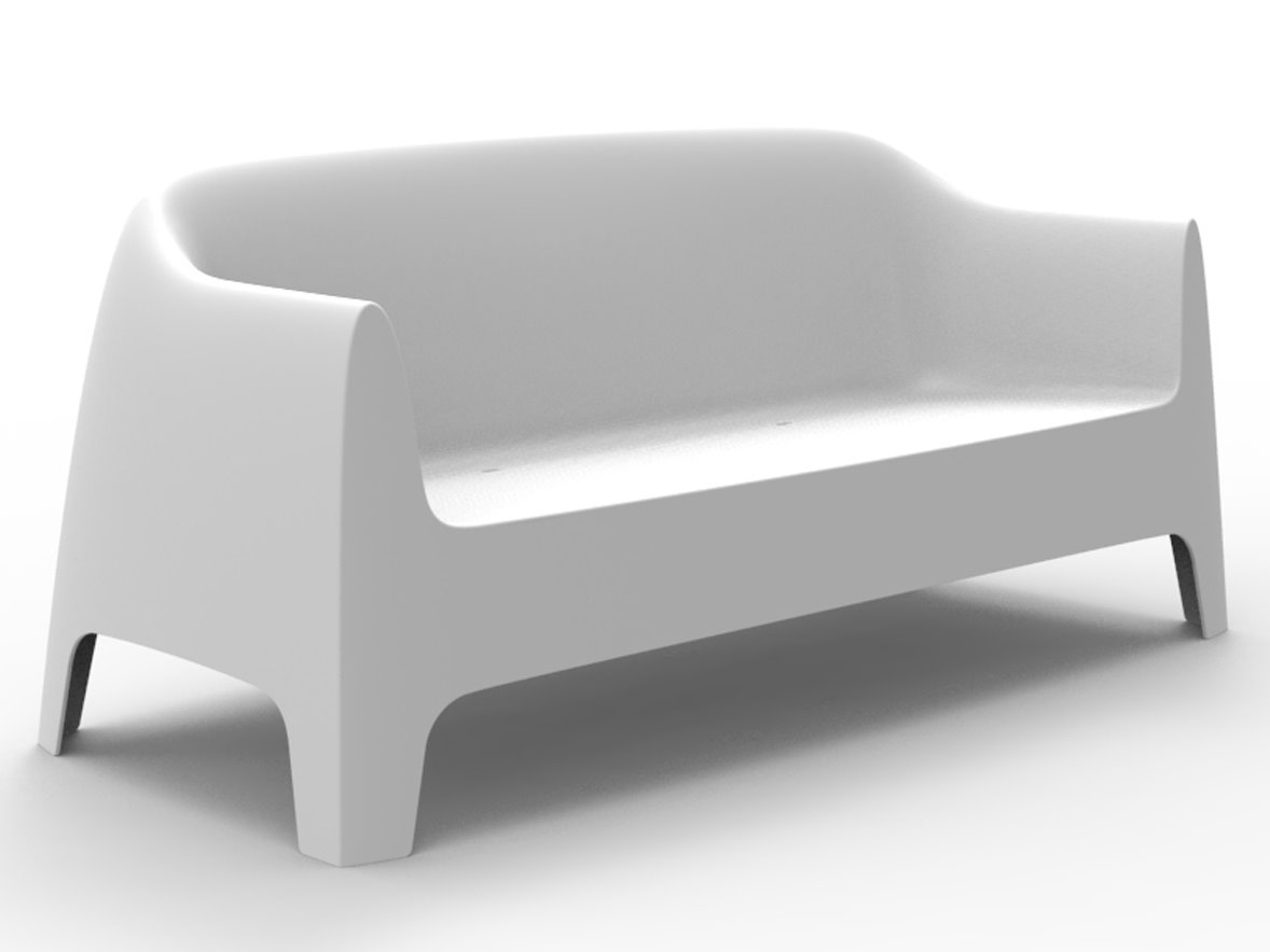 Vondom Solid White Matte Sofa Couch VON55022WHITE