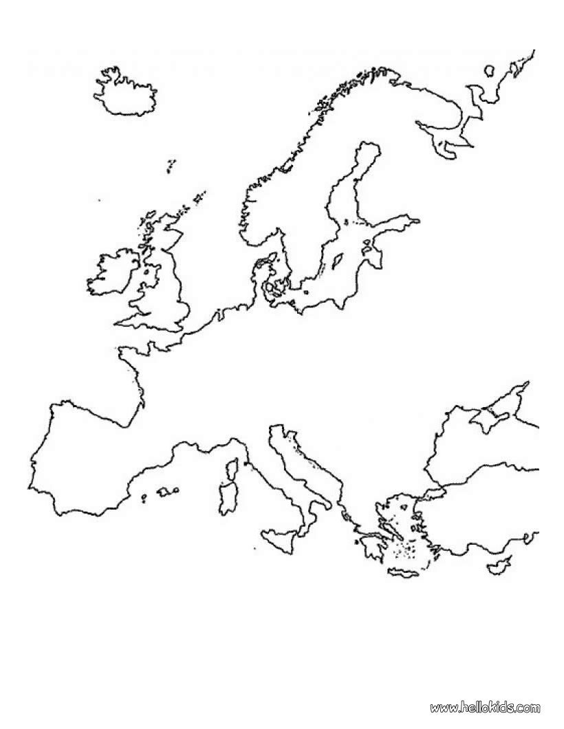 Europakarte zum ausmalen zum ausmalen