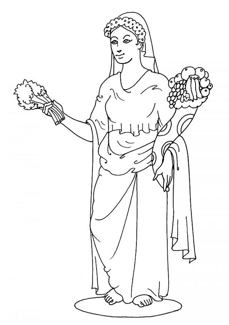 Demeter zum ausmalen zum ausmalen