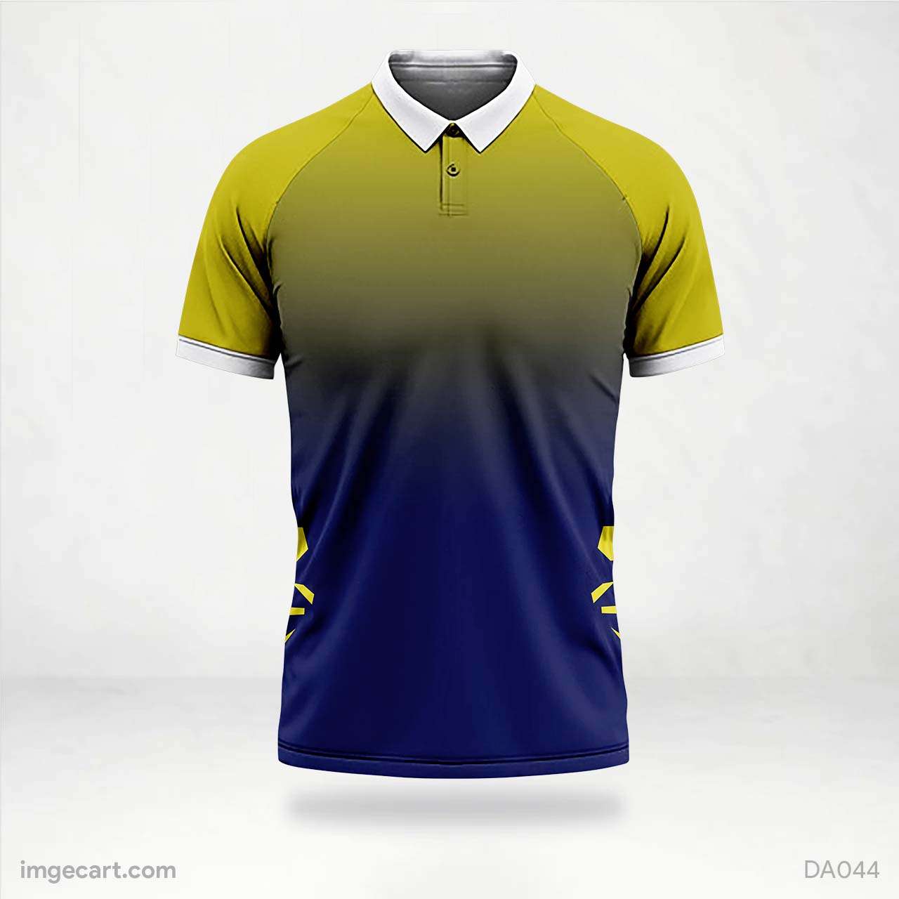 Cricket Jersey design Blue and Yellow Gradient imgecart
