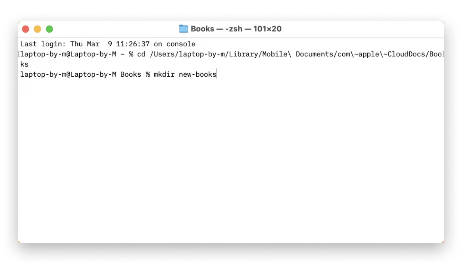How to create a new folder on Mac