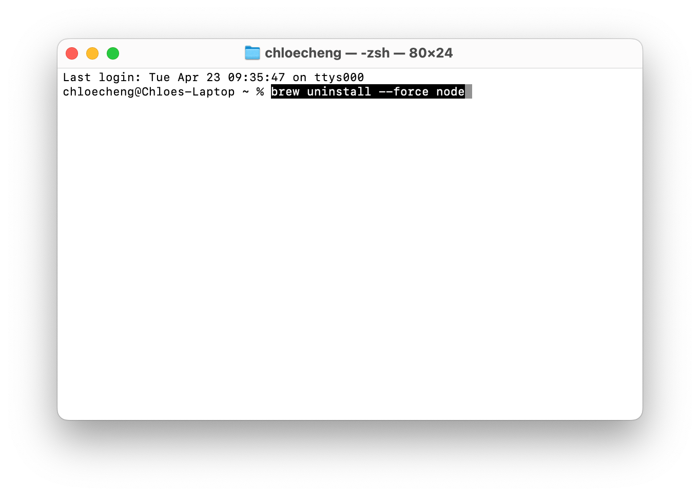 How to uninstall Node.js on a Mac