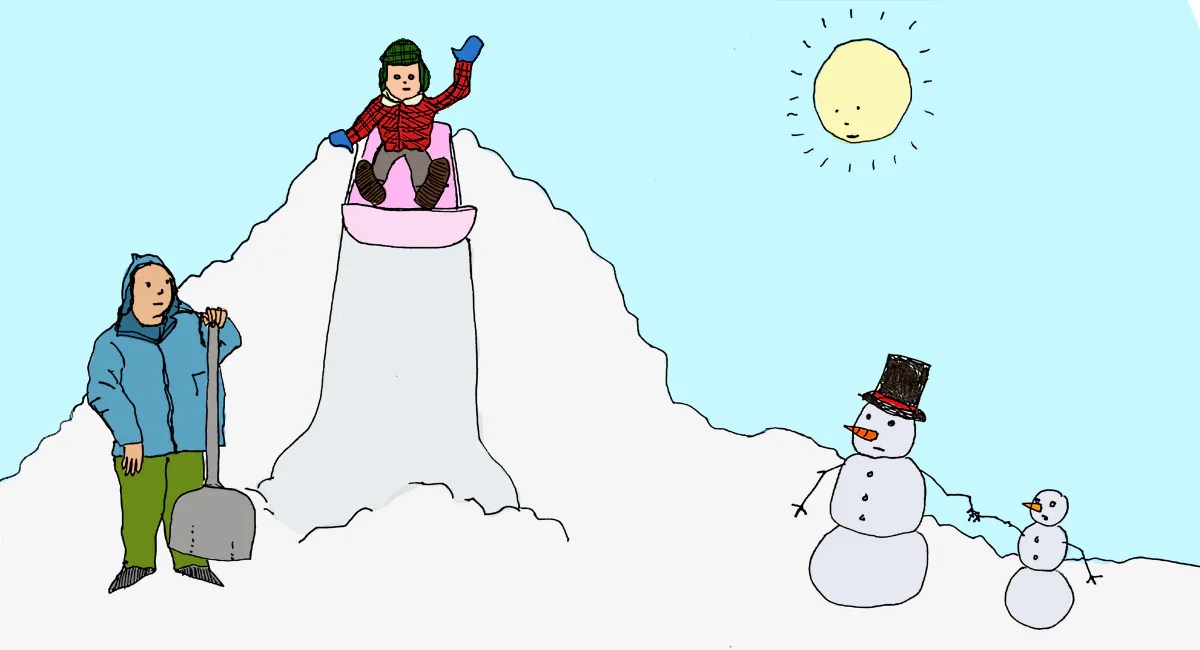How to Build a Giant 'Snow Slide' With Your Kids The Next Time It Snows