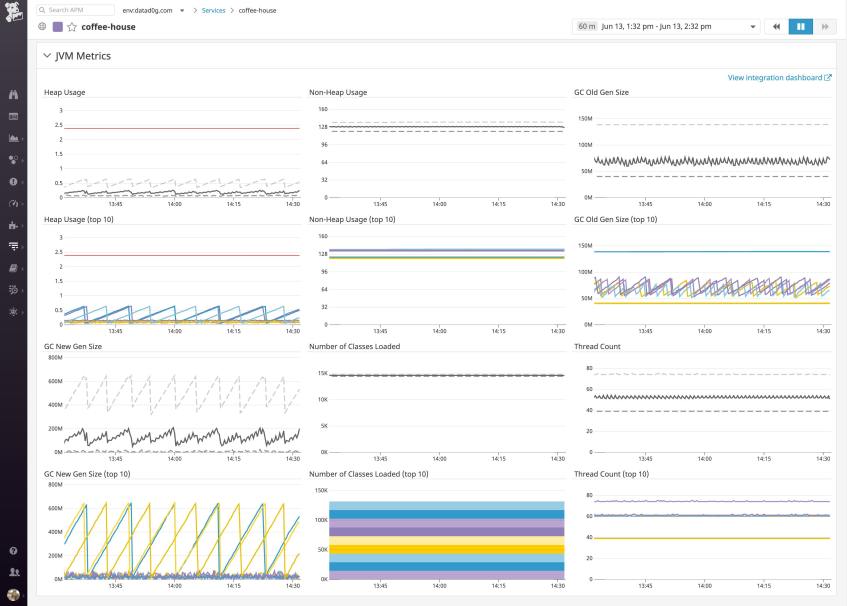 Java Runtime Monitoring With JVM Metrics in Datadog APM Datadog