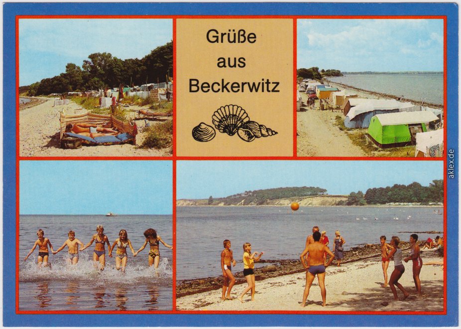 Beckerwitz Karte Zeltplatz und Strand BeckerwitzGramkow AnsichtskartenLexikon