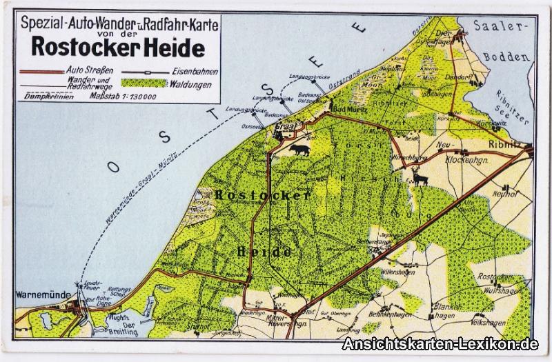 SpezialAutoWander und Radfahrkarte Rostocker Heide Rostock
