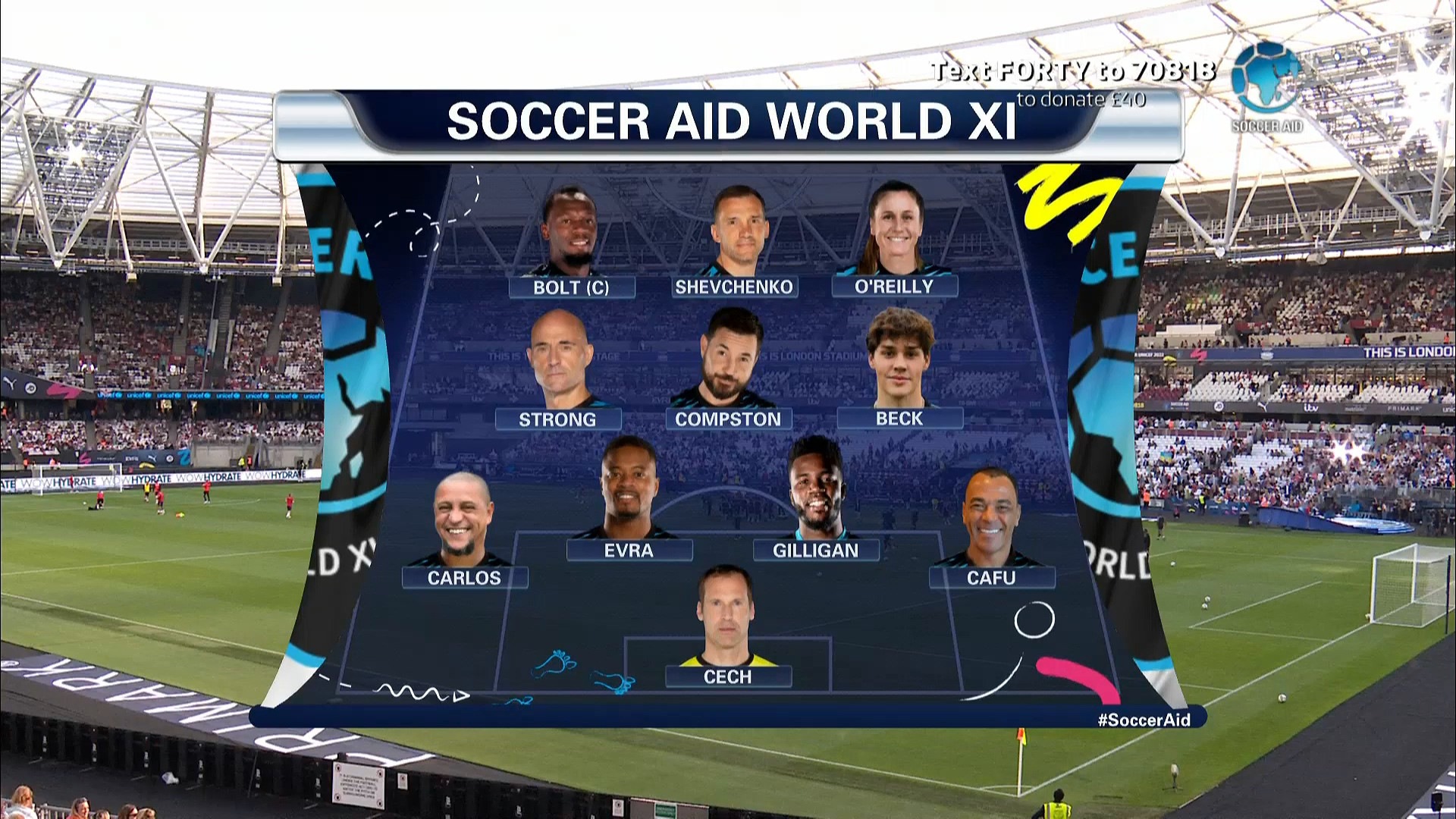 Soccer Aid for UNICEF 2022 England XI vs Soccer Aid World XI 12/06/2022