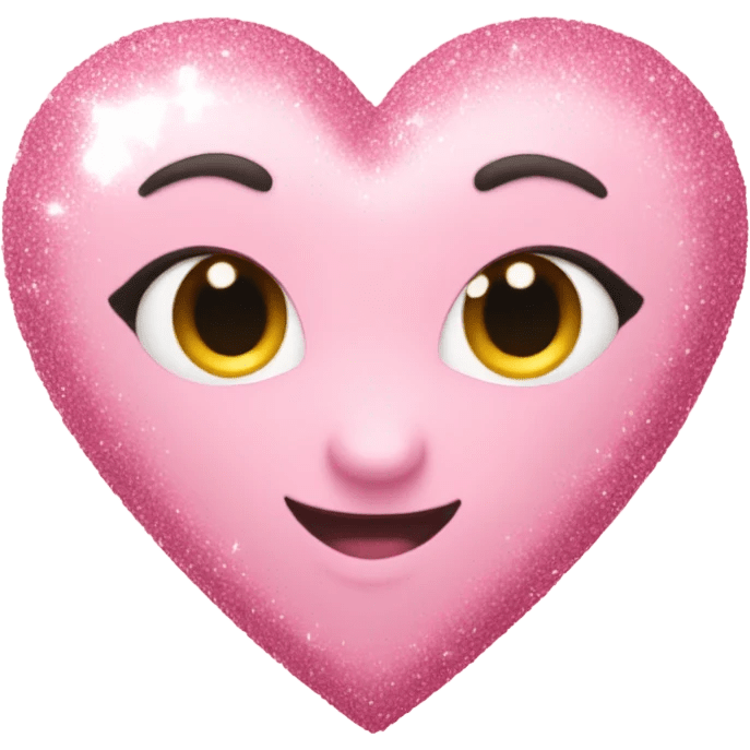 light pink heart with glitter emoji | AI Emoji Generator