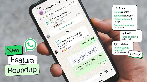 WhatsApp Outlines Latest Updates, Including Group Chat Indicators, Document Scanning, and More