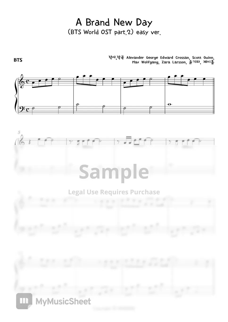 BTS A Brand New Day (BTS World OST Pt.2) feat. Zara Larsson [Easy