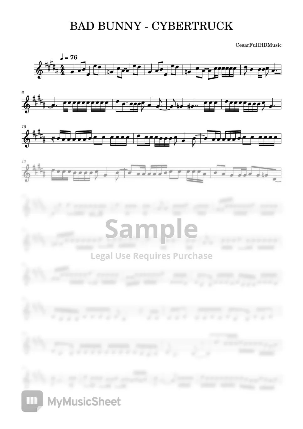 BAD BUNNY CYBERTRUCK Sheets