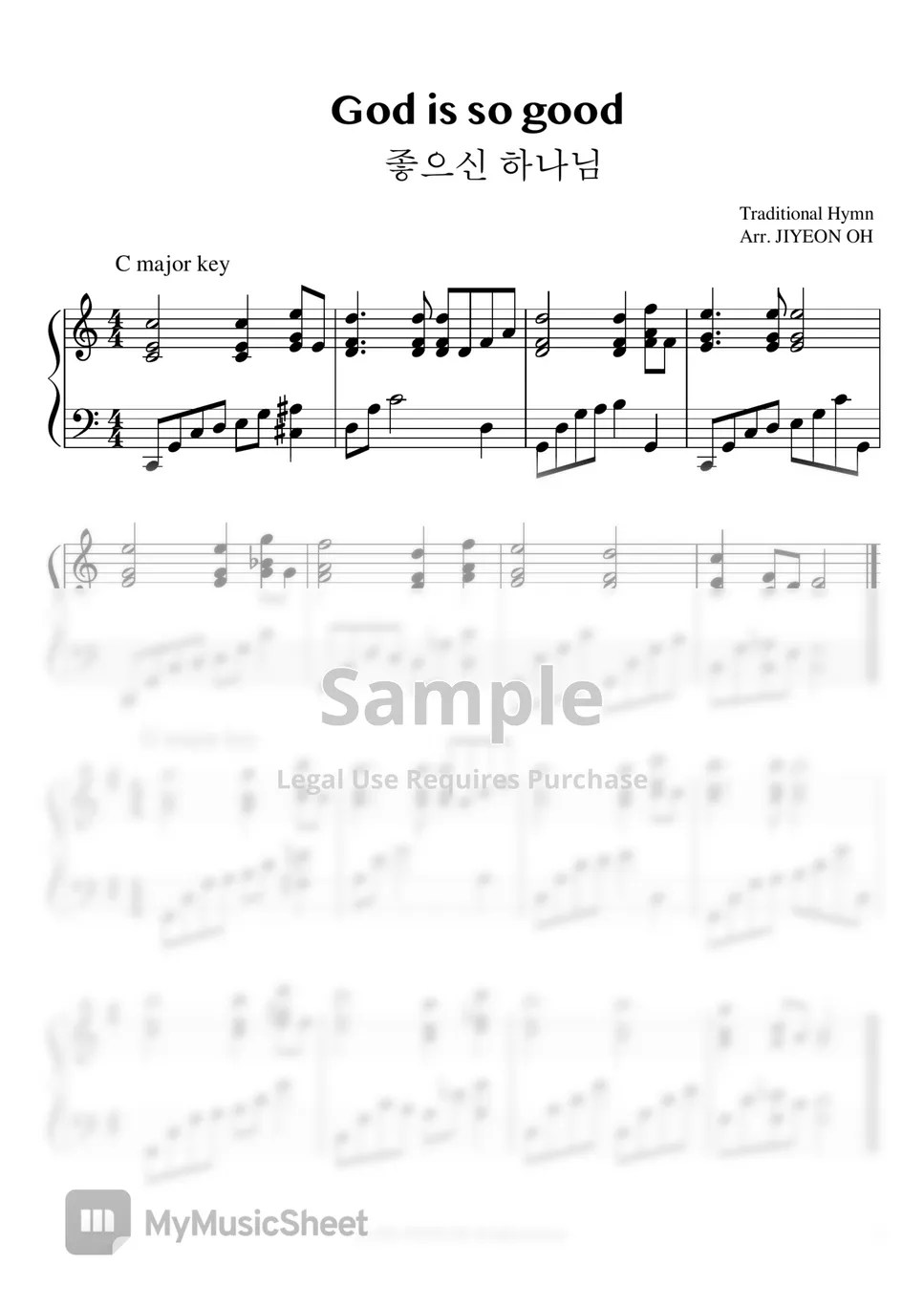 God is so good piano dvanced level Sheets by fmgm4u