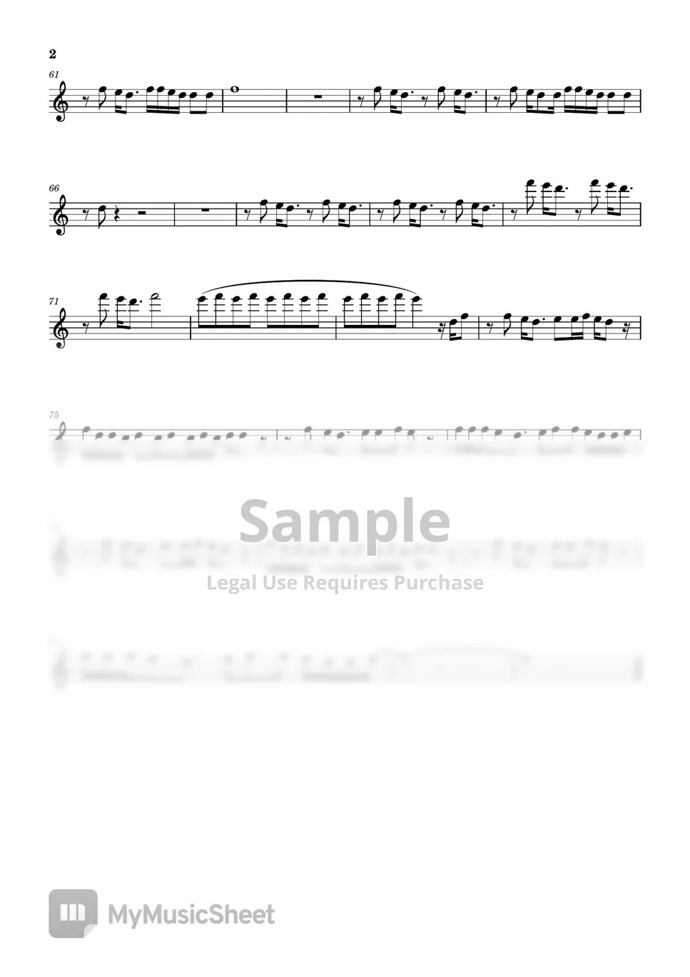 Aerosmith Dream On (Baritone Sax) Sheets by WendaMusic