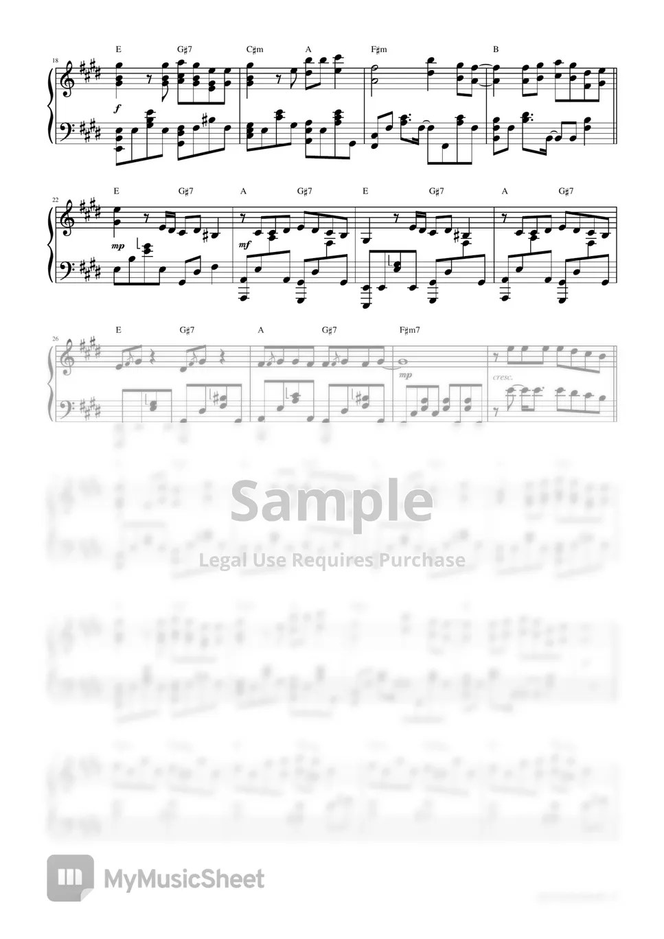 태연 Can't Control Myself Sheet by KEYS OF LIFE