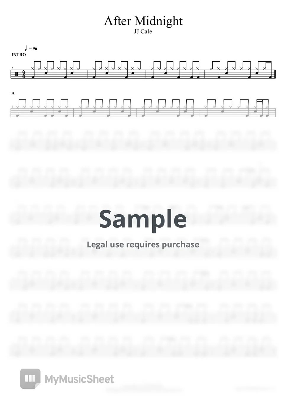 JJ Cale After Midnight Sheets by COPYDRUM