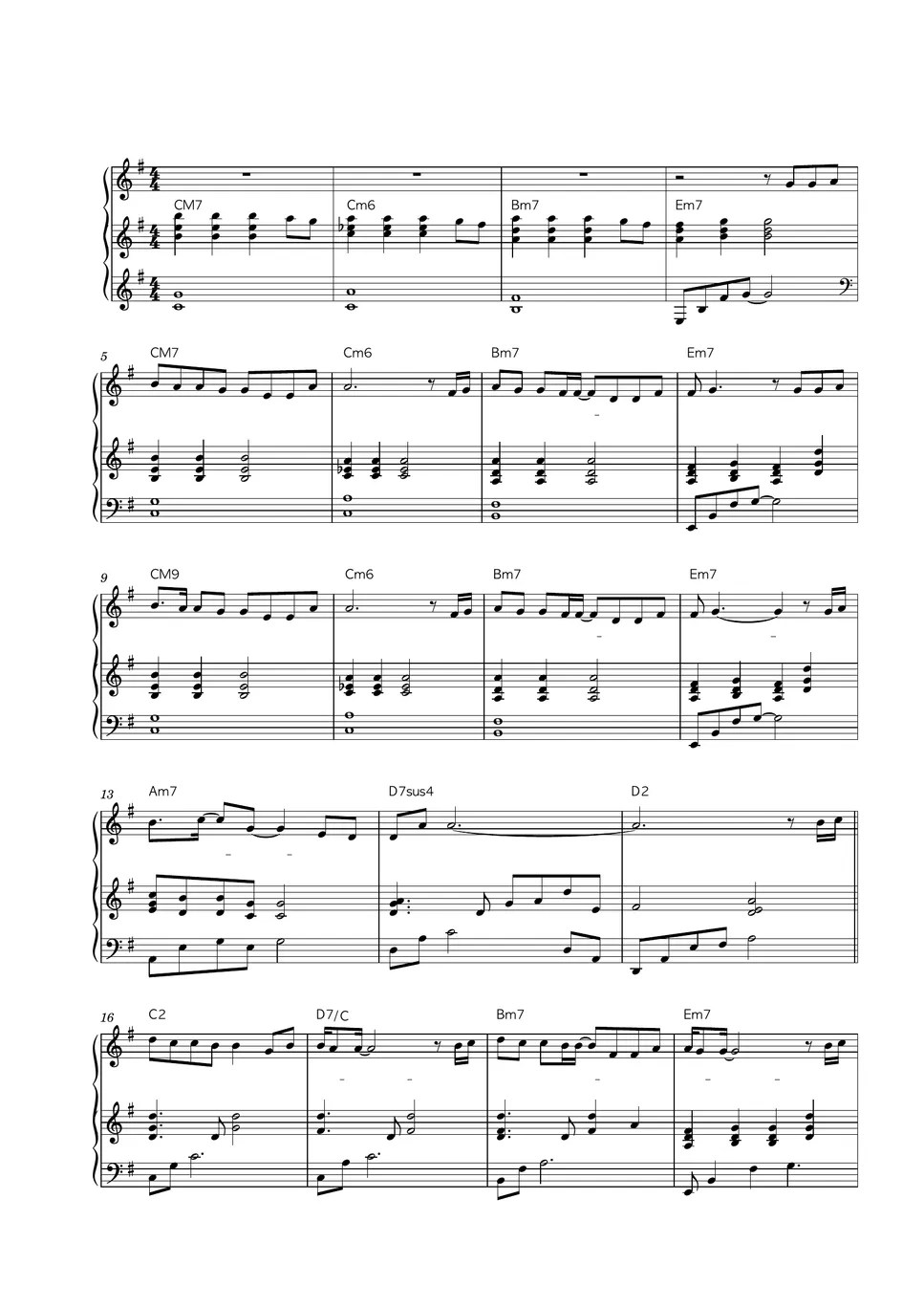 김상진 너를 선택한다 (G key) Sheets by 생명의건반