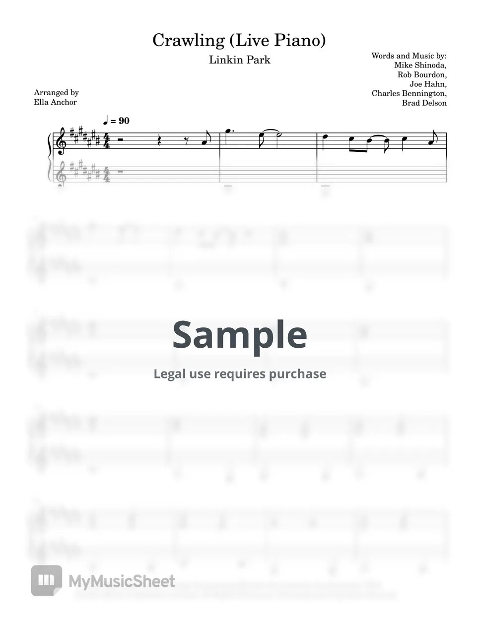 Linkin Park Crawling (One More Light Live) (Piano