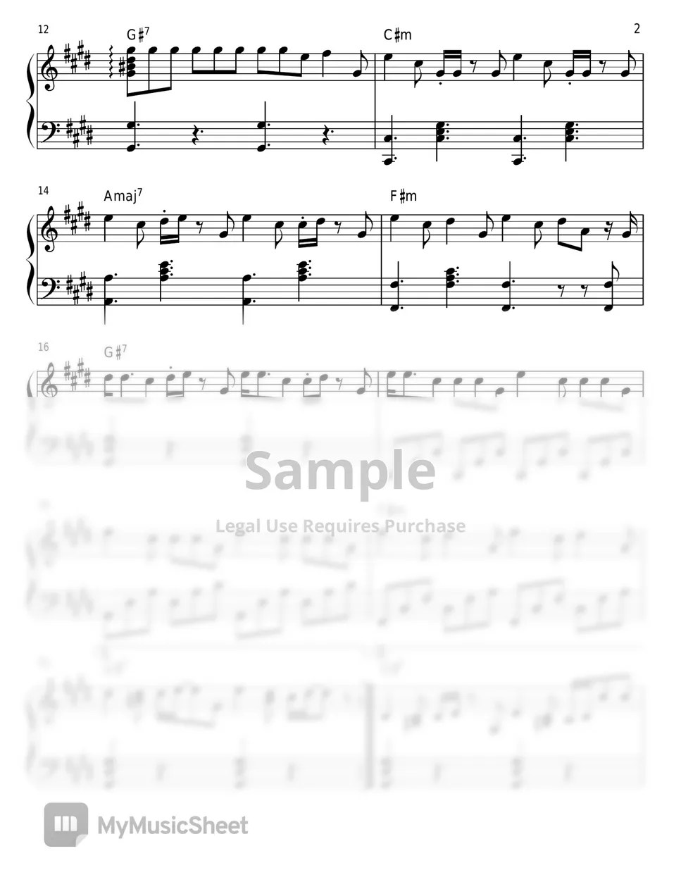 Ariana Grande 7 Rings( Original Key) 악보 by Open Music Scores