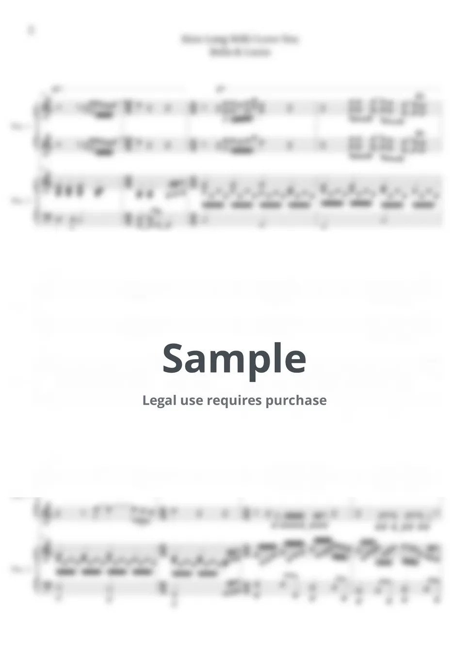 어바웃 타임 OST How Long I Love You Sheets by 벨라앤루카스