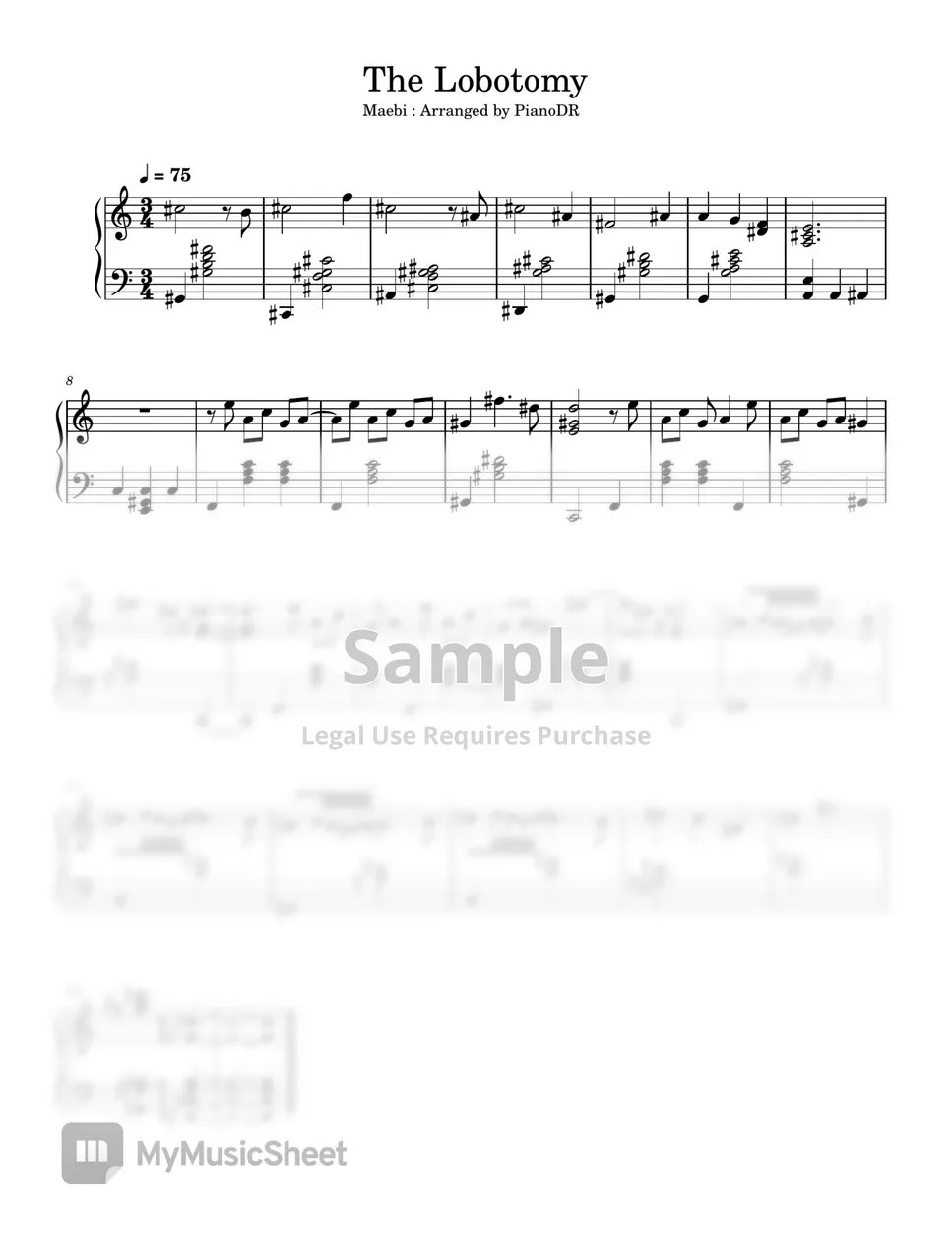 Maebi The Lobotomy Sheets by PianoDR