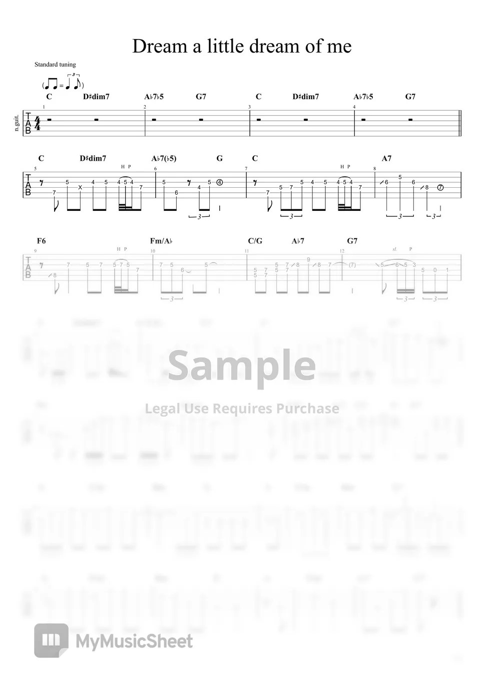 Doris Day Dream a little dream of me (With Backing) Sheets by David Chun