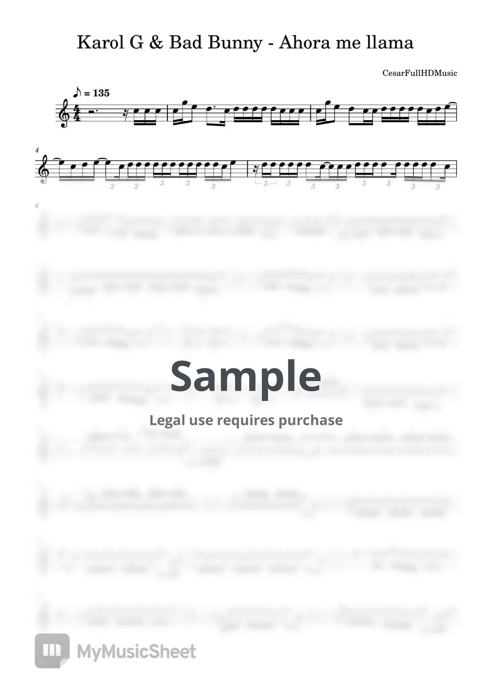 Karol G & Bad Bunny Ahora me llama Sheets