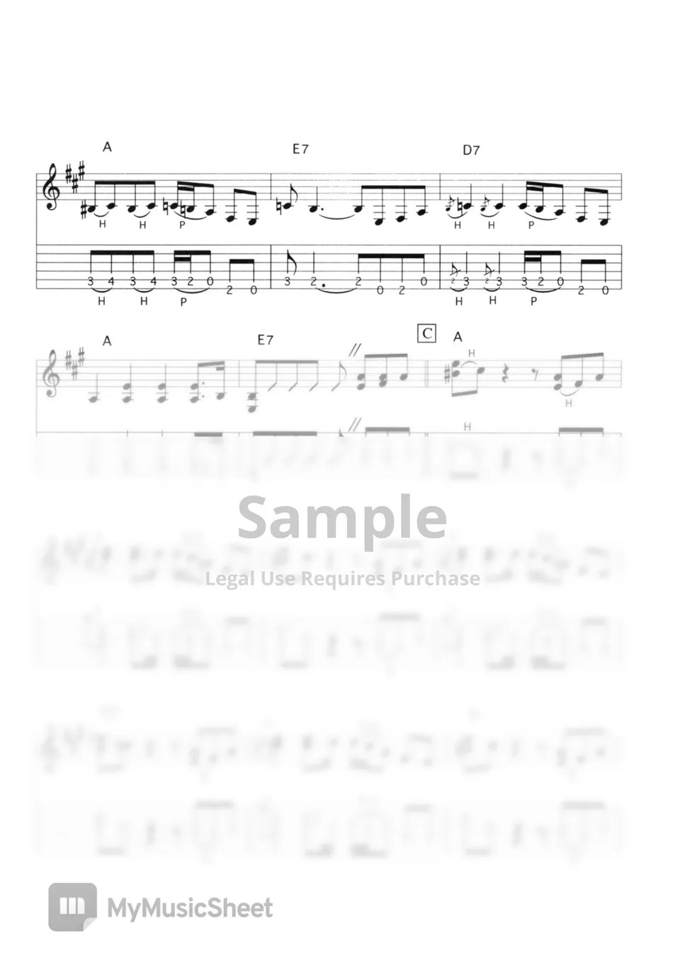 VENTURES YELLOW JACKET (VENTURES SOUND ELECTRIC GUITAR) Sheets by Far