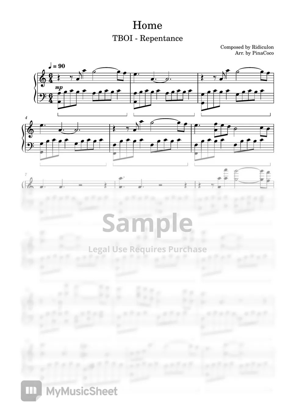 The Binding of Isaac Home Repentance Sheets by PinaCoco