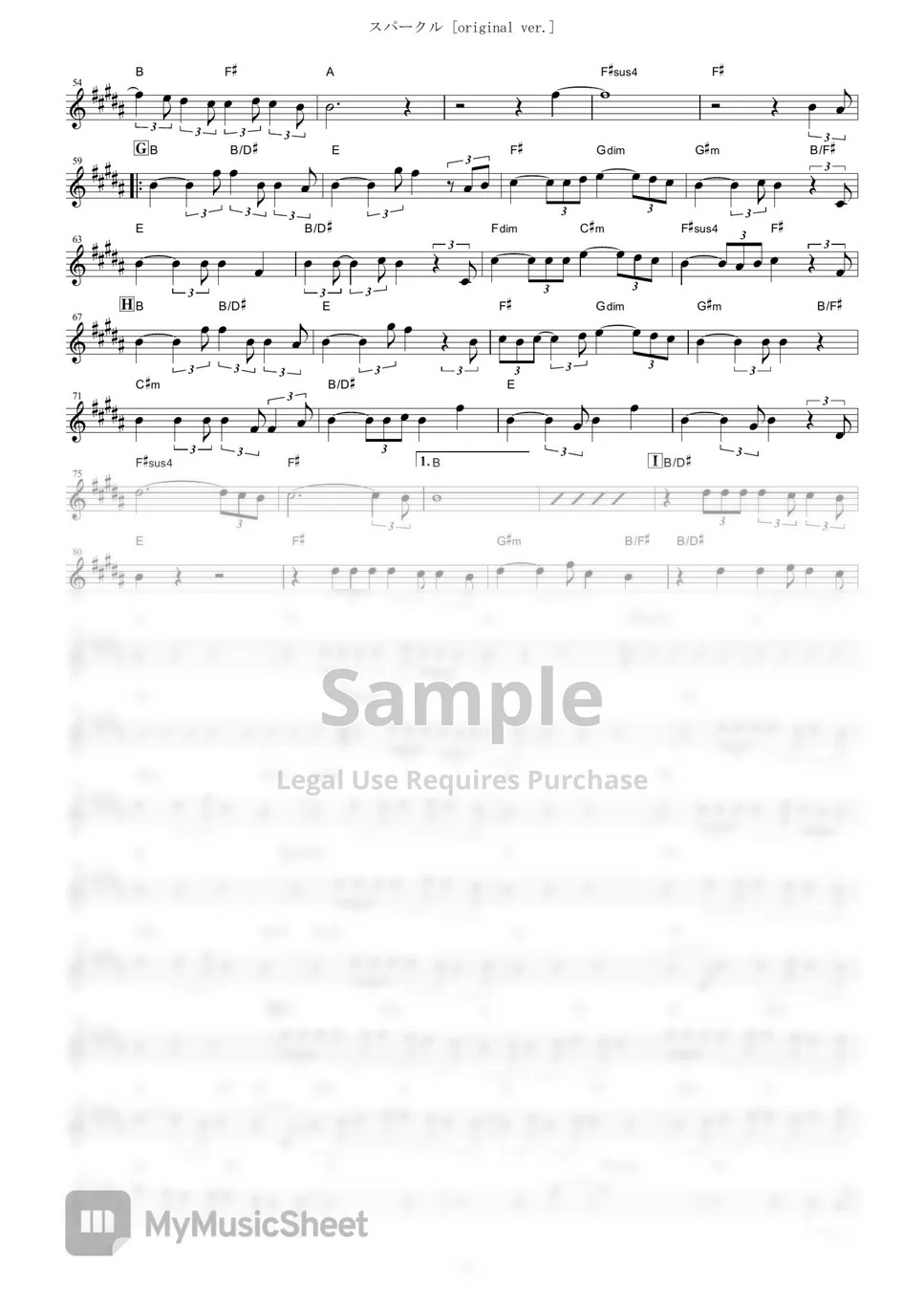 RADWIMPS Sparkle [original ver.] (Your Name. / in C) Sheets by mutasax