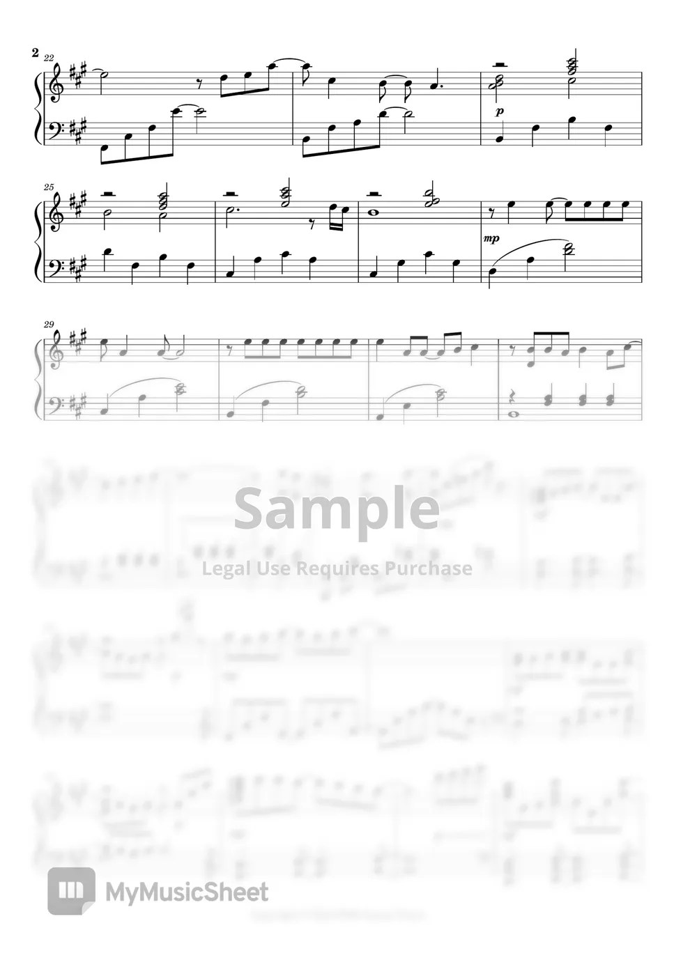 Goose House Hikaru Nara (Your Lie in April OP) Sheets by PZM