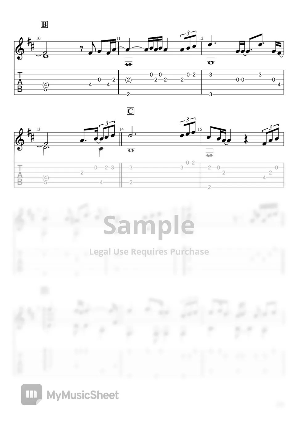 Uru Kokoroe (Fingerstyle) Sheets by u3danchou